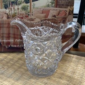 Fostoria Glass Crystal Winburn Pattern Buzzsaw Jagged Saw Tooth 5" Creamer